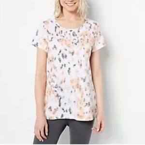 Belle by Kim Gravel Slub Knit Safari Short Sleeve T-Shirt L Georgia PeachA491487